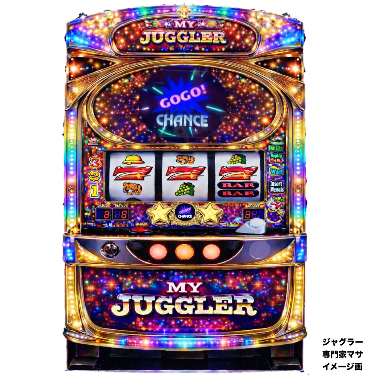 マイジャグ出た当初から言ってるんだけど 赤丸のところリールにして 緑