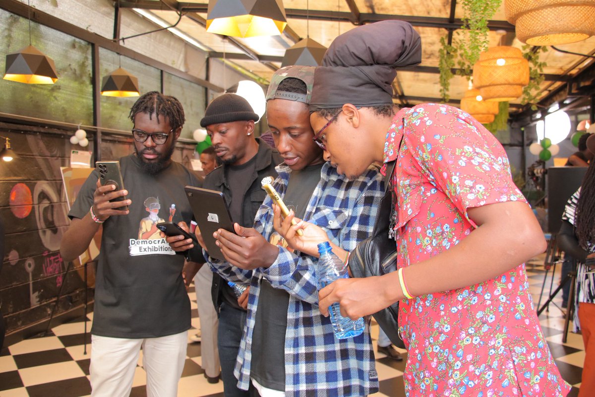 Pawa254's tweet image. We are live on location at @mageuzihub for DemocrARtic Exhibitions where our incredible cohort of #artivists are showcasing their Augmented Reality (AR) artworks. Today’s showcase is part of the Digital Action Lab (DAL) campaign powered by @CIVICUSalliance.

In partnership with