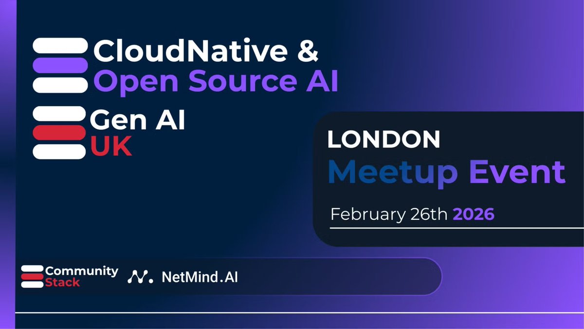 London, thanks for showing up.

Yesterday, we hosted GenAI UK x Cloud Native &amp; Open-Source AI at NetMind. 

Practitioner talks, demos, Q&amp;A, and networking. We also shared a first look at the new <a href="/NetMindXYZ/">NetMind XYZ</a>, our platform designed to create agents with just natural language.