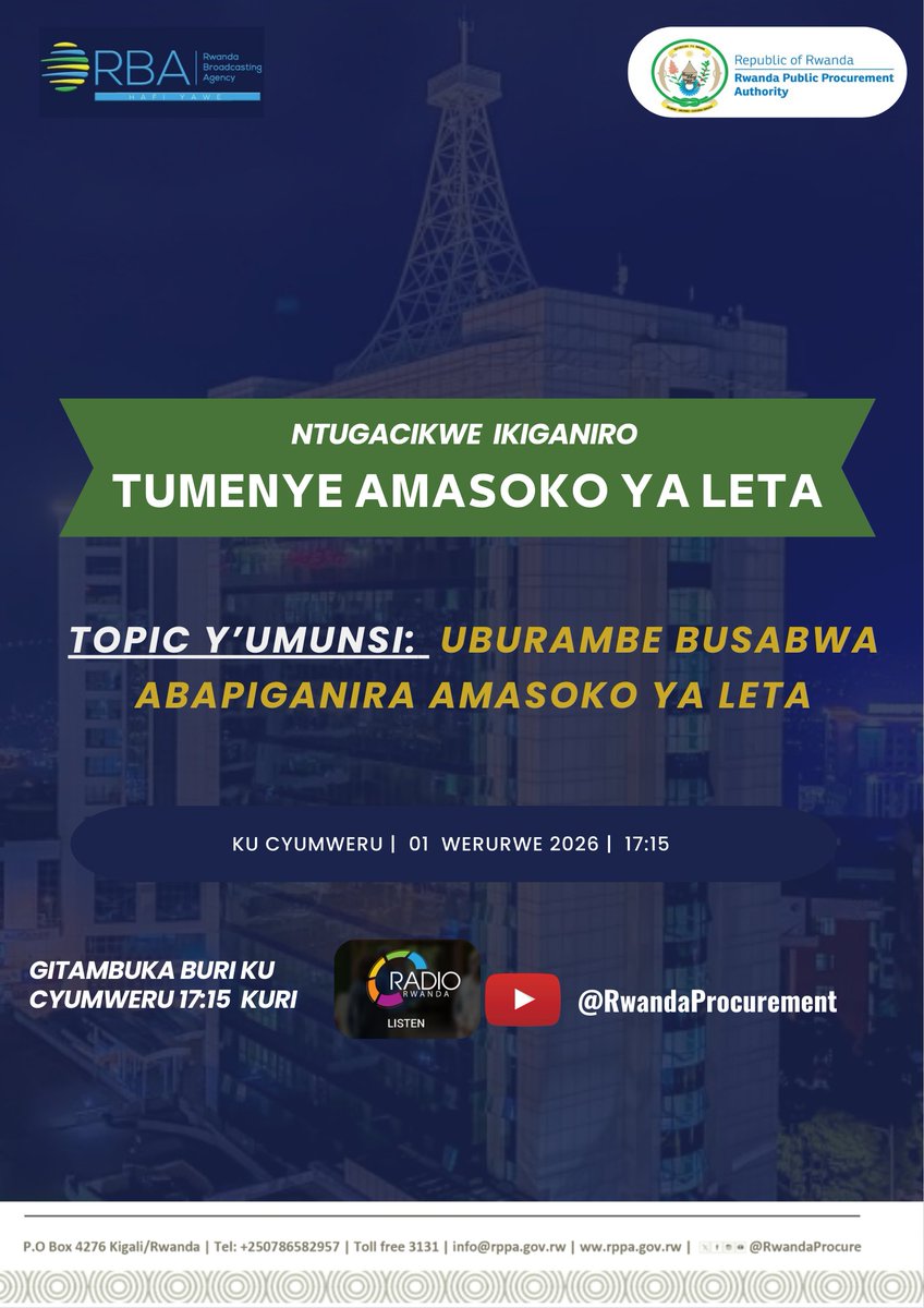 Rwanda Public Procurement Authority (RPPA) tweet media