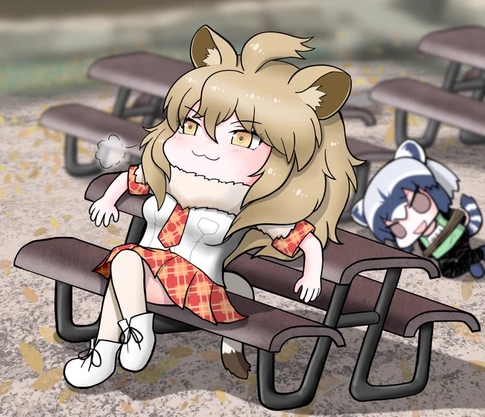 捕獲訓練に参加するアライさん