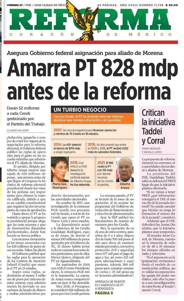 ¿Como ven?

La narco secta de Morena y sus partidos aliados roban más que el Mencho.

Que barato le salió a Morena comprar al PT

El detalle es que no lo pagan ellos, lo paga el pueblo de México que trabaja.

Disfruten..