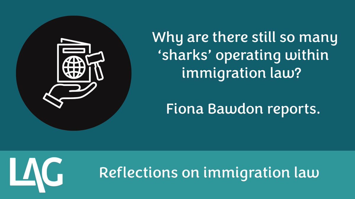 LegalActionGrp's tweet image. Immigration law is tightly regulated - yet migrants still report being misled and overcharged by advisers. @FionaBawdon examines why ‘sharks’ persist and the devastating impact on those seeking status. 
Read now &amp;gt; hi.switchy.io/q_8r
#ImmigrationLaw