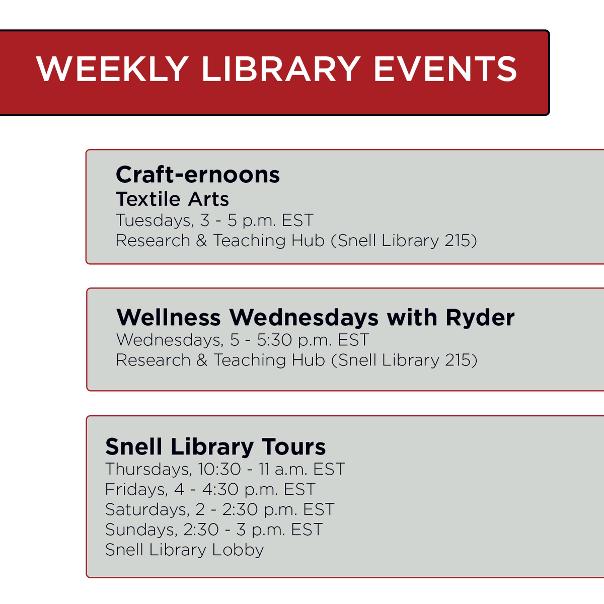 Northeastern University Library tweet media