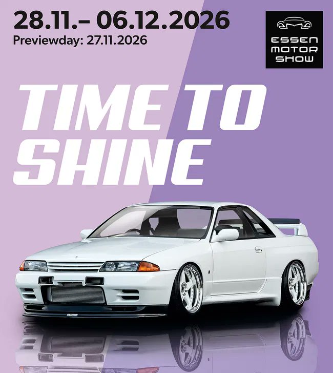 Sandtler24's tweet photo. Der Countdown läuft! 🏁 In 9 Monaten bebt in der @MesseEssen wieder der Asphalt! Freut euch auf die Essen Motor Show 2026 – das Highlight für Tuning, Motorsport &amp; Classic Cars. 📅 27.11.* – 06.12.2026 (*Previewday) Volle Power &amp; maximale PS! 
Mehr Infos: https://t.co/v7ksO5AHYj https://t.co/tW7uk0AQVY