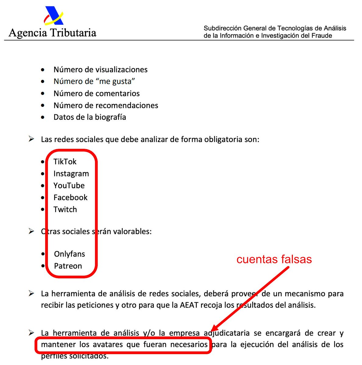 🚨 Hacienda utilizando cuentas FALSAS para seguir a los españoles en redes. Nadie dijo que el socialismo fuera fácil.