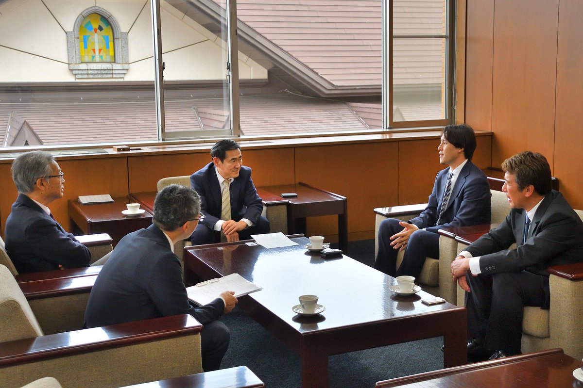 草津町へ表敬訪問】 ザスパ発祥の地である草津町に細貝社長とザスパ
