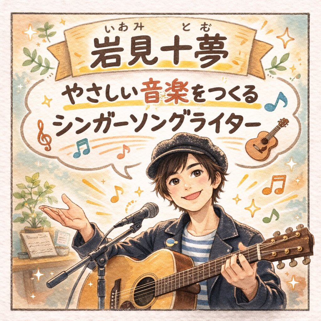 ezotown's tweet photo. @106103 岩見十夢の音楽人生を簡単に漫画にしたらこうなるわけだしね🤪 https://t.co/p3cP7JIfCg