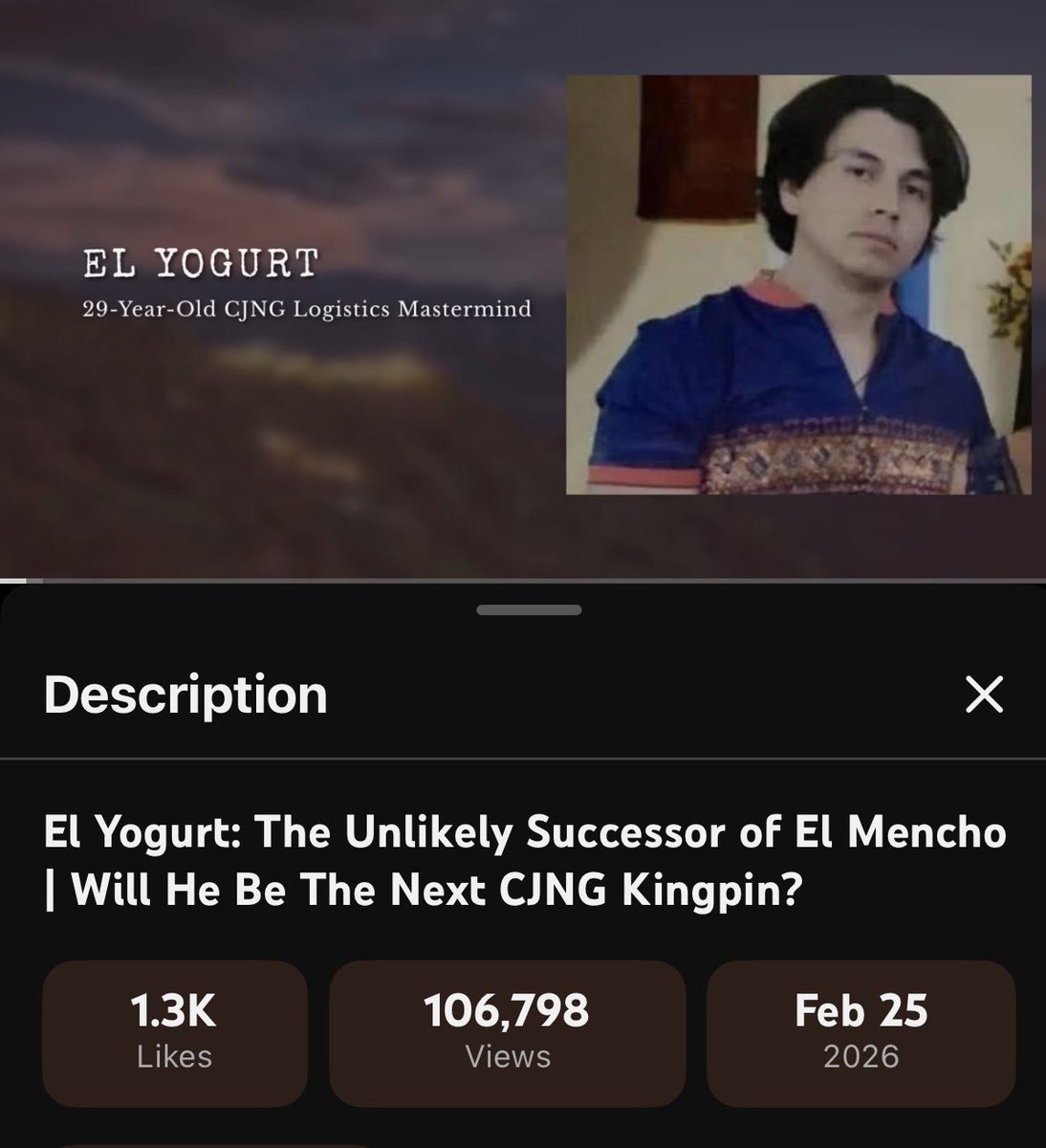 New CJNG leader allegedly is El Yogurt, but I’ve heard tell he’s no delightful treat.