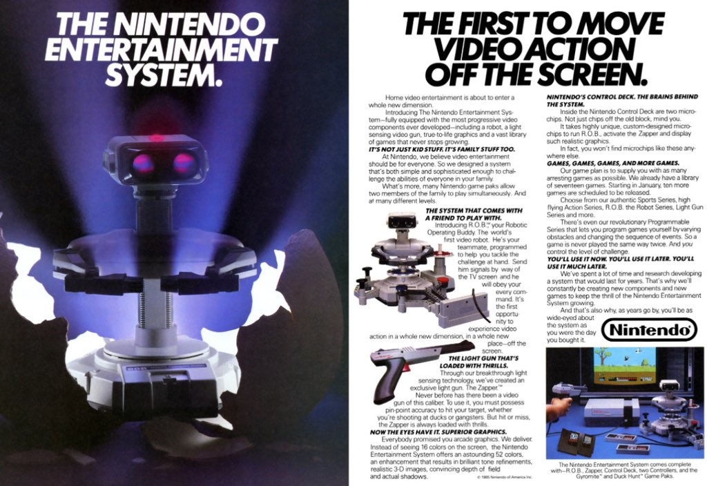 UnderKnownInfo's tweet photo. UnderKnown Fact:

Nintendo sold the NES as a “toy,” not a video game console.

To avoid the stigma of the 1983 video game crash, Nintendo rebranded the NES as the “Nintendo Entertainment System” and marketed it as a futuristic toy. They bundled it with R.O.B. the robot and called cartridges “Game Paks” to distance themselves from failed systems like Atari. 

Nintendo didn’t go nationwide at first. They launched the NES in New York City only, in October 1985, to test whether American consumers would bite. If it failed there, the company planned to pull out of the U.S. entirely.

Toy stores were skeptical, so Nintendo promised to buy back unsold units and even helped set up in-store demos to prove the system’s appeal. This hands-on approach helped overcome retailer resistance and built early momentum. 

By the end of its first full year, the NES had reversed the collapse of the American video game market, proving that home consoles could thrive again. It laid the foundation for Nintendo’s dominance and the rebirth of console gaming.