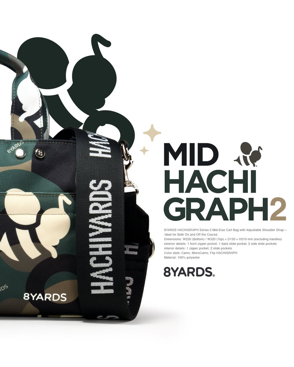 ミドルサイズのカートバッグ MID HACHIGRAPH Series 2 間も無く特設