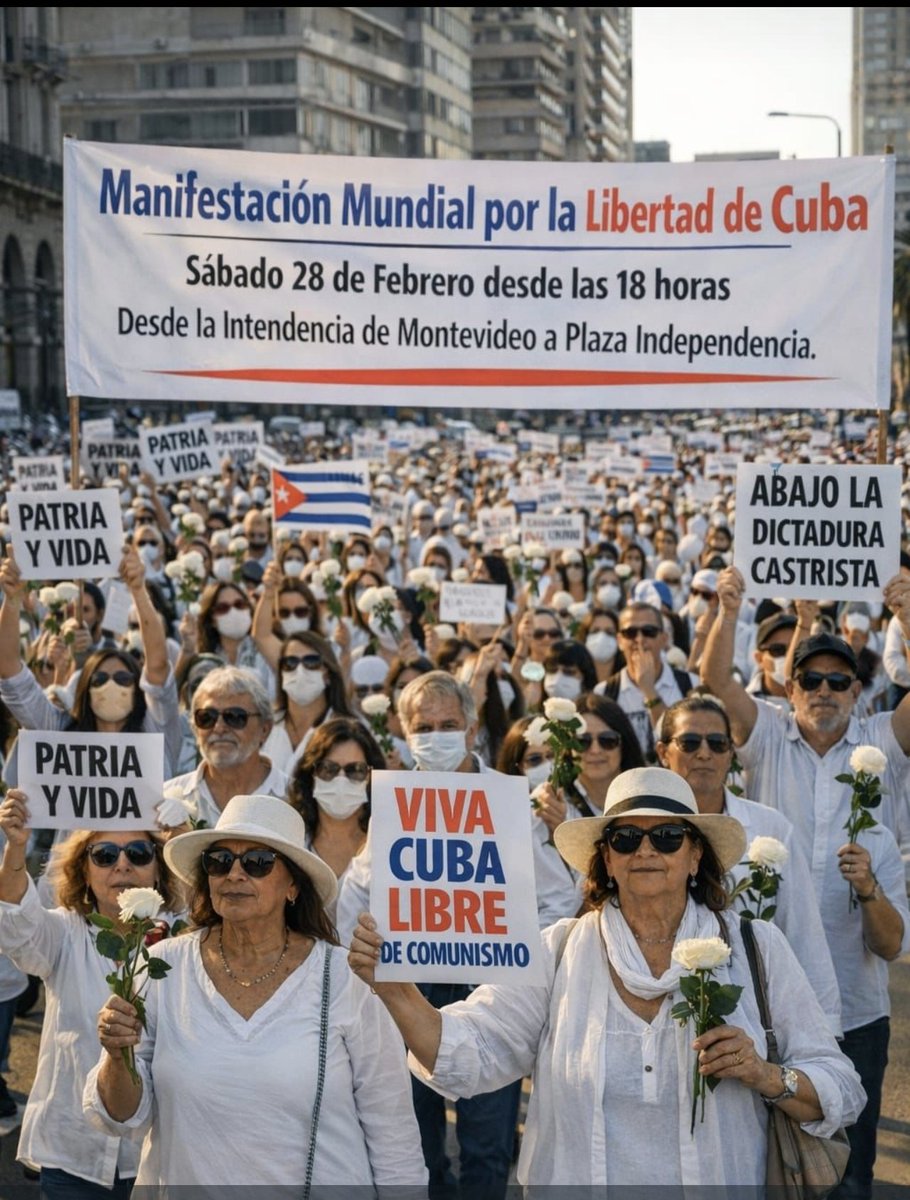 Juntos por la libertad del pueblo cubano

Mañana, sábado 28 de febrero, cubanos, venezolanos y uruguayos estaremos juntos, unidos por la libertad de los presos políticos y de todo el pueblo cubano. 
Los venezolanos y los uruguayos nos sumaremos porque compartimos la misma lucha