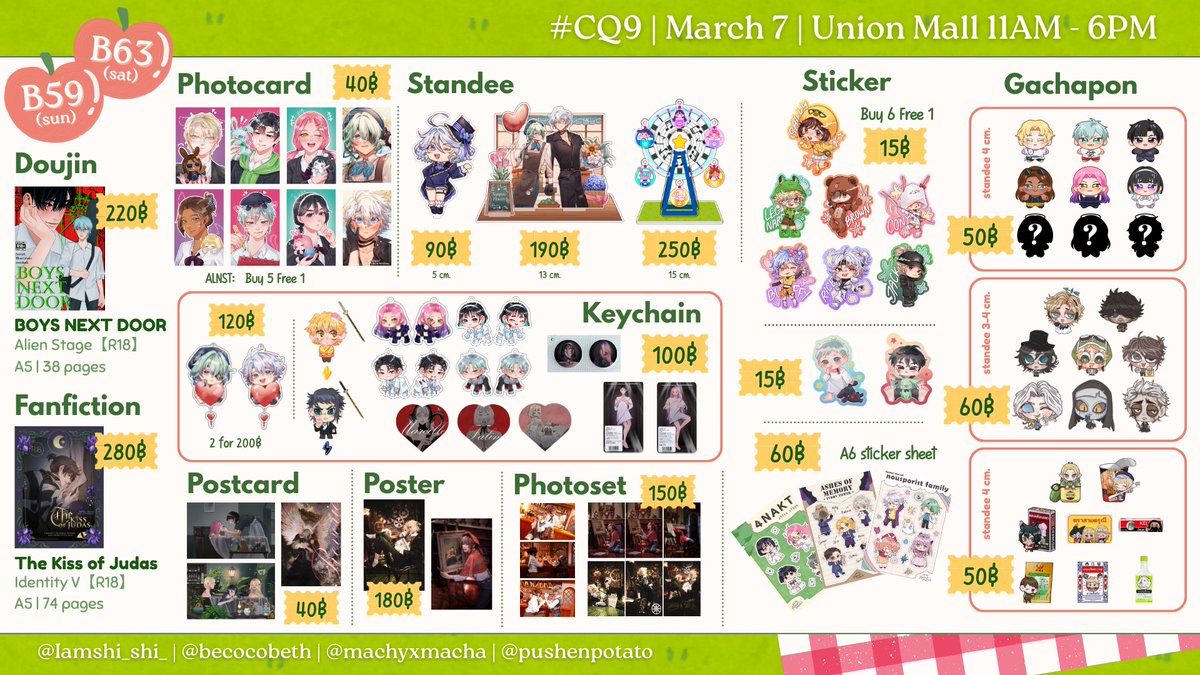 becocobeth's tweet photo. [rt appreciate]  

Picnic party full of silly little guys ! 🍎🧺💚

B63 #CQ9_SAT   &amp;  B59 #CQ9_SUN 

#CQ9 https://t.co/UogvAzU7fs