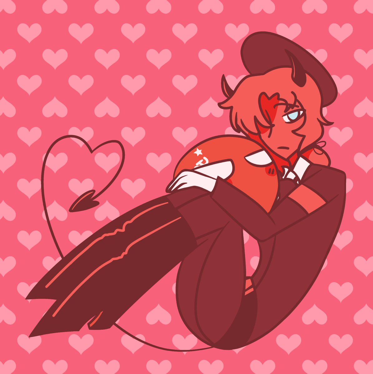 flow3rrch_'s tweet photo. I made this for valentines day, posted it already on ig #countryhumans #countryhumansUSSR #countryhumansthirdreich #sovreich #sovietreich #thirdunion #sovnaz #ValentinesDay https://t.co/xuP0tE9WTf