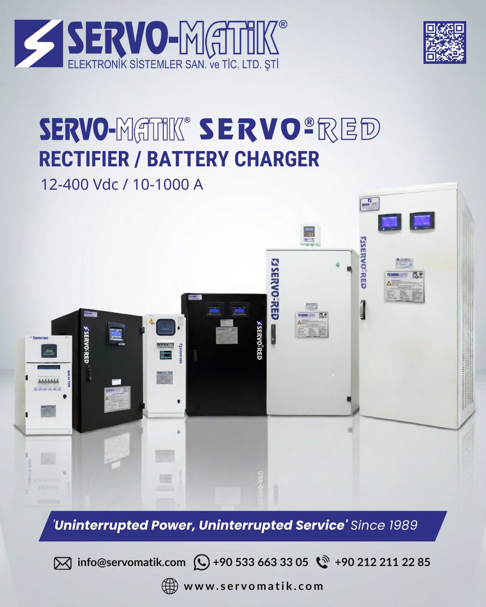 servomatik's tweet image. Servo-Matik Servo-RED series rectifiers provide reliable and efficient energy in industrial and technological systems by converting AC to DC.
⚡ True RMS measurement and feedback
⚡ High efficiency, energy saving
⚡ Error detection &amp;amp; event memory
🛠️ RS485 MODBUS
#ServoMatik