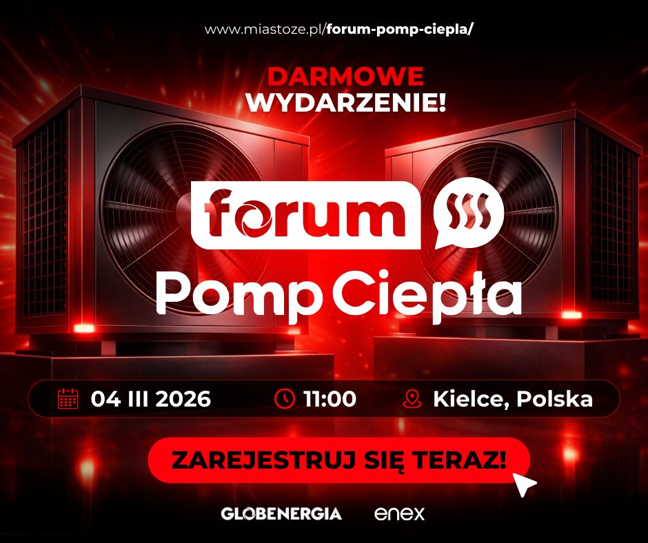 POBEpl's tweet photo. 1/2 Zapraszamy na Forum Pomp Ciepła 2026.
Termin: 4 marca 2026 r. podczas Targów ENEX.
Lokalizacja: Targi Kielce, ul. Zakładowa 1, 25-672 Kielce
Więcej informacji: https://t.co/iZthmDSicf https://t.co/QmtQ9v6pF1