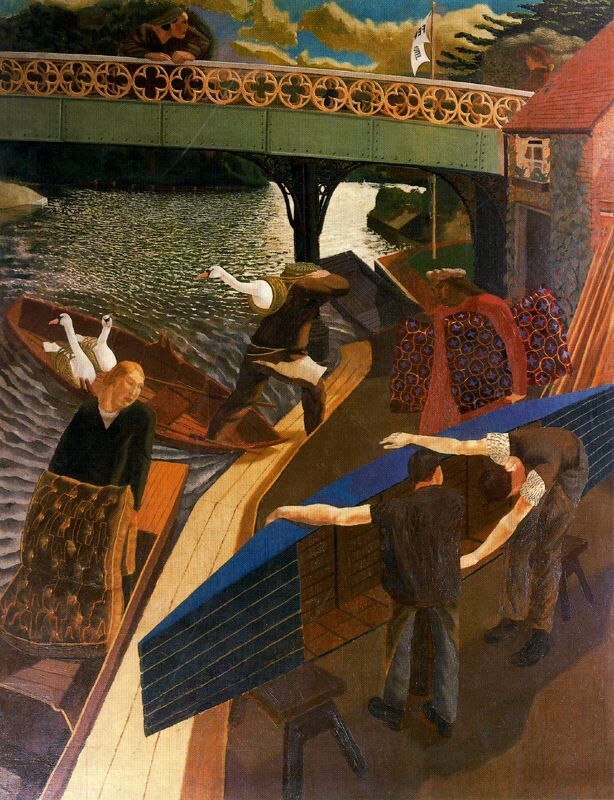Swan upping at Cookham wikiart.org/en/stanley-spe…