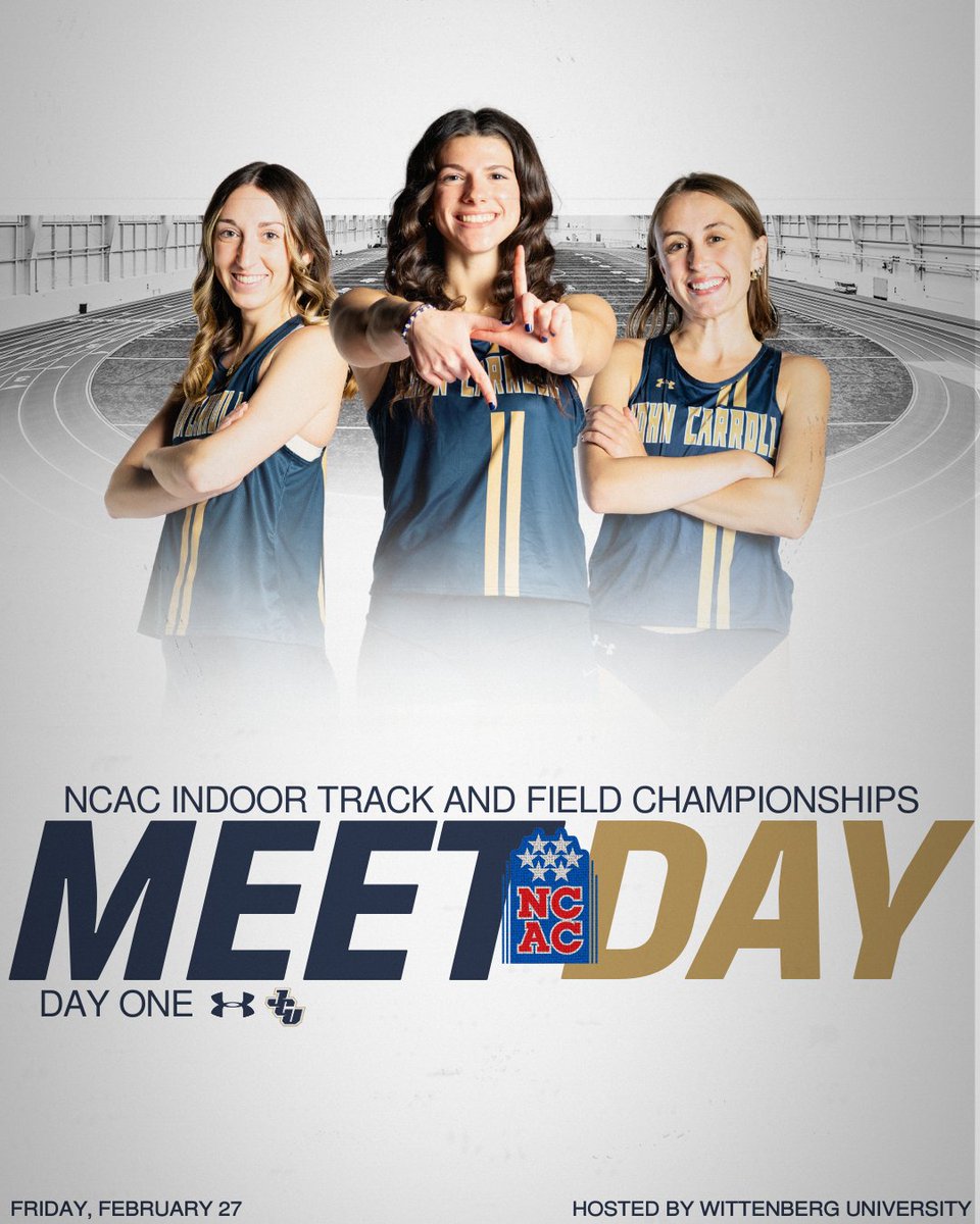 JCUXCTF's tweet photo. CHAMPIONSHIP MEET DAY! ⚡️

🆚2026 NCAC Indoor Track &amp; Field Championships
📍Host: Wittenberg University (The Steemer)
🕛Field Events: 12:00 PM
🕑Track Events: 2:00 PM
📊https://t.co/wdIO0A1j4W
📺https://t.co/AEtM9liDmg

#StreakUp | #WhyJCU https://t.co/Ev39hycWXC