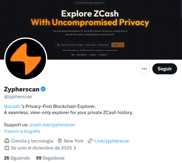 ZingoLabs's tweet photo. Unlike traditional explorers that only display public transactions, @Zypherscan allows you to enter your Unified Viewing Keys (UVKs) to view your shielded (private) transaction history without revealing spending keys. https://t.co/TfMGf2FSEh