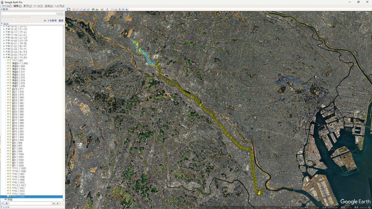 1015本の架線柱を数え切った。