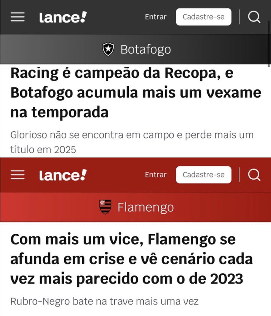 leofvm's tweet photo. No Botafogo é vexame. No flamengo, “bate na trave”. https://t.co/TaMKbmnMpP
