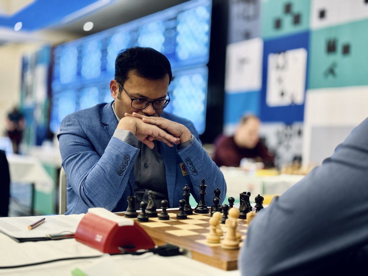 ChessbaseIndia's tweet photo. After the first two rounds of Prague Masters 2026, the defending Champion Aravindh Chithambaram is the only Indian player with a win! After a loss in the first round against Nodirbek Abdusattorov, Aravindh struck back in Round 2 with a win over Hans Niemann with the Black pieces.

The World Champion D Gukesh has started with two draws against Hans Niemann and Nodirbek Yakubboev. In the Challengers group, GM Divya Deshmukh has also started with 2 draws against two 2600+ rated Grandmasters! GM Surya Sekhar Ganguly lost the first round against Thomas Beerdsen, and drew in the second round against Jonas Buhl Bjerre.

The Karel Janaćek Open tournament kicked off yesterday, where several Indian players are taking part. From 7:30 PM IST, the games start each day- and we are bringing all the action to you with live commentary at the ChessBase India YouTube channel!

Photos: Abhyudaya Ram/ChessBase India 
#chess #chessbaseindia #praguemasters