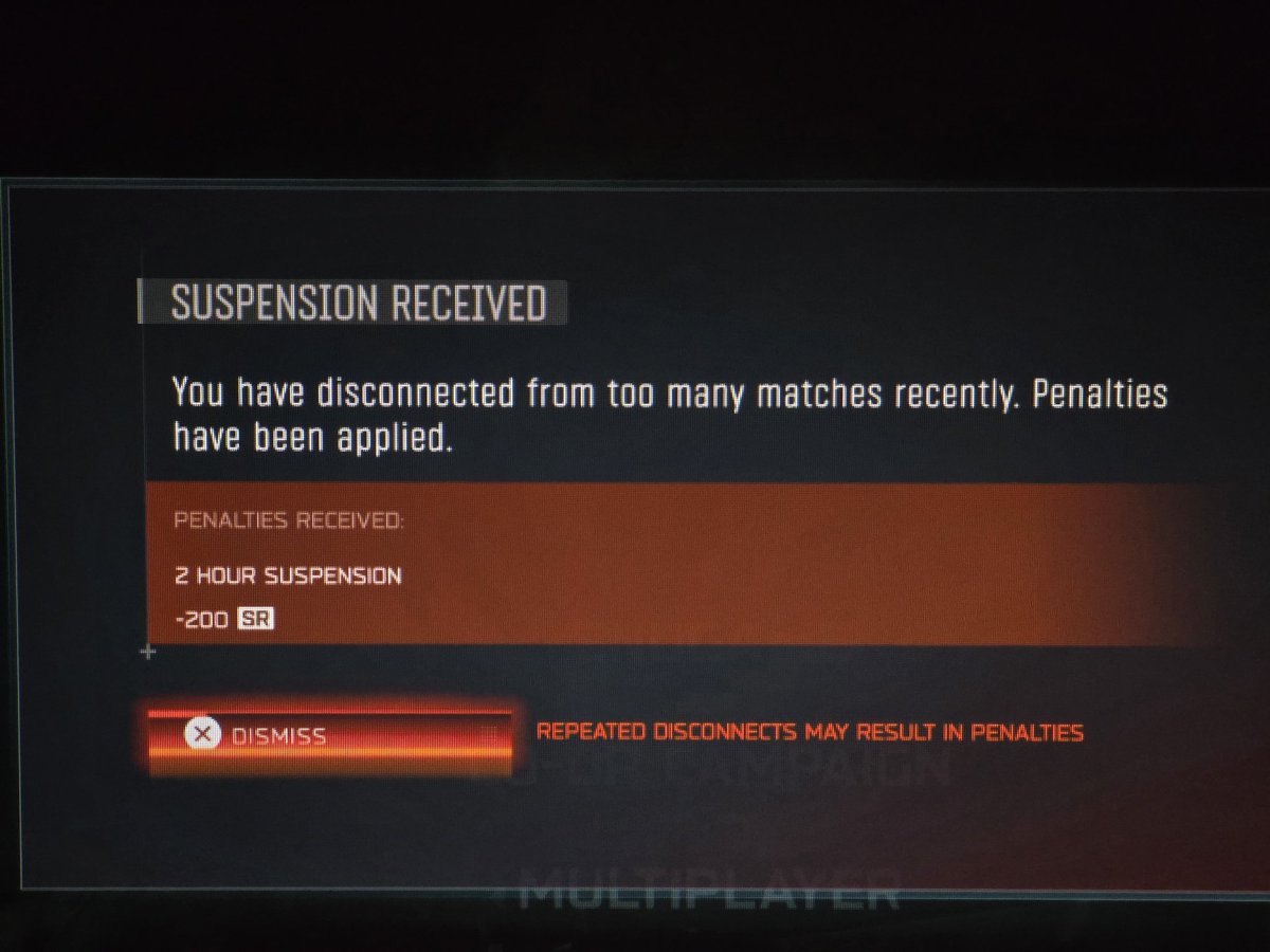 RoyalStateTV's tweet photo. @Tdawgcdl @CallofDuty @Treyarch @ColtHavok This is what I have to deal with, dropped from almost crim down to gold because constant lost connections to host and losing 200 sr + 2 hour suspensions as result.. then when it's not me it's a random in my team that's disconnecting.. https://t.co/zJQAZP7Irs