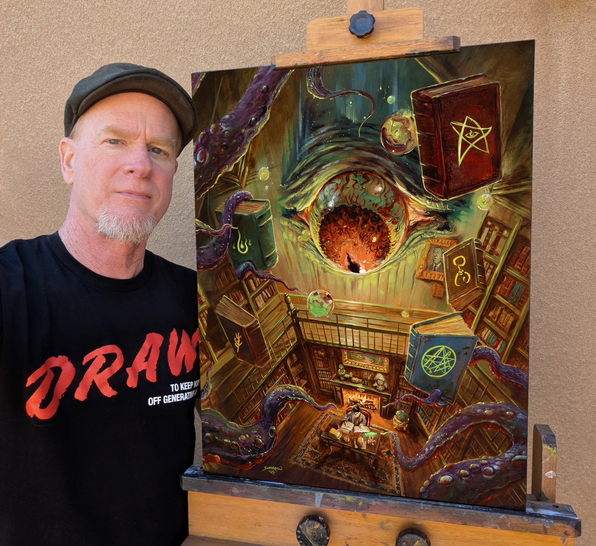 Chaosium_Inc's tweet photo. Artist John Sumrow shows his magnificently eldritch cover painting for the forthcoming new edition of Daniel Harms’s Encyclopedia Cthulhiana, which will be released by Chaosium in the second half of 2026.
https://t.co/q3UoeKERZh https://t.co/0msyJJFOWz