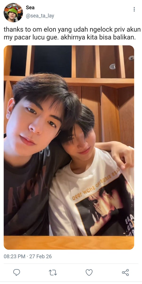 taskyuning's tweet photo. seakeen onetweet au.

nomor mantan. https://t.co/dGET1Km5Lg