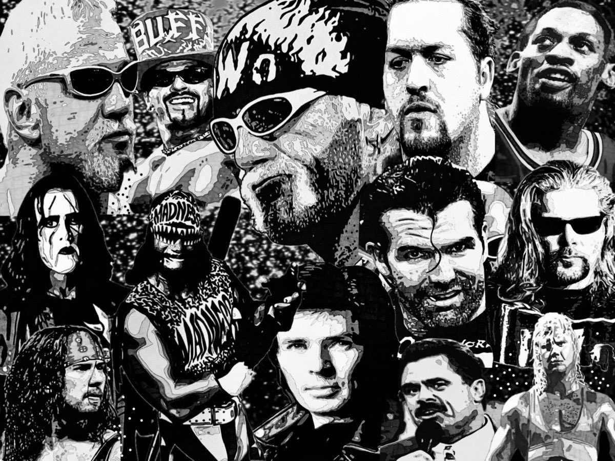 HollywoodArtLH's tweet image. nWo 🤘#nWo #NewWorldOrder #WCW #Art #Artist #Artwork #FanArt @HulkHogan @EBischoff @RealKevinNash @TheRealXPac @ScottSteiner @dennisrodman @CollectionWcw @nWo4lifeWCW Collage created of my Artwork ✍️🤘