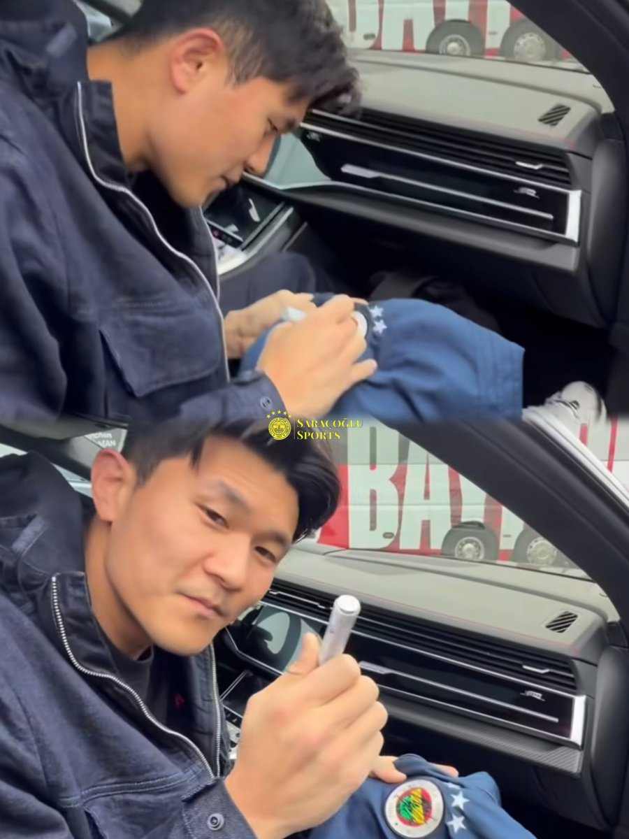 Kim Min Jae, Fenerbahçe armasını imzalayıp taraftarlarımıza selam yollamış..🥹
