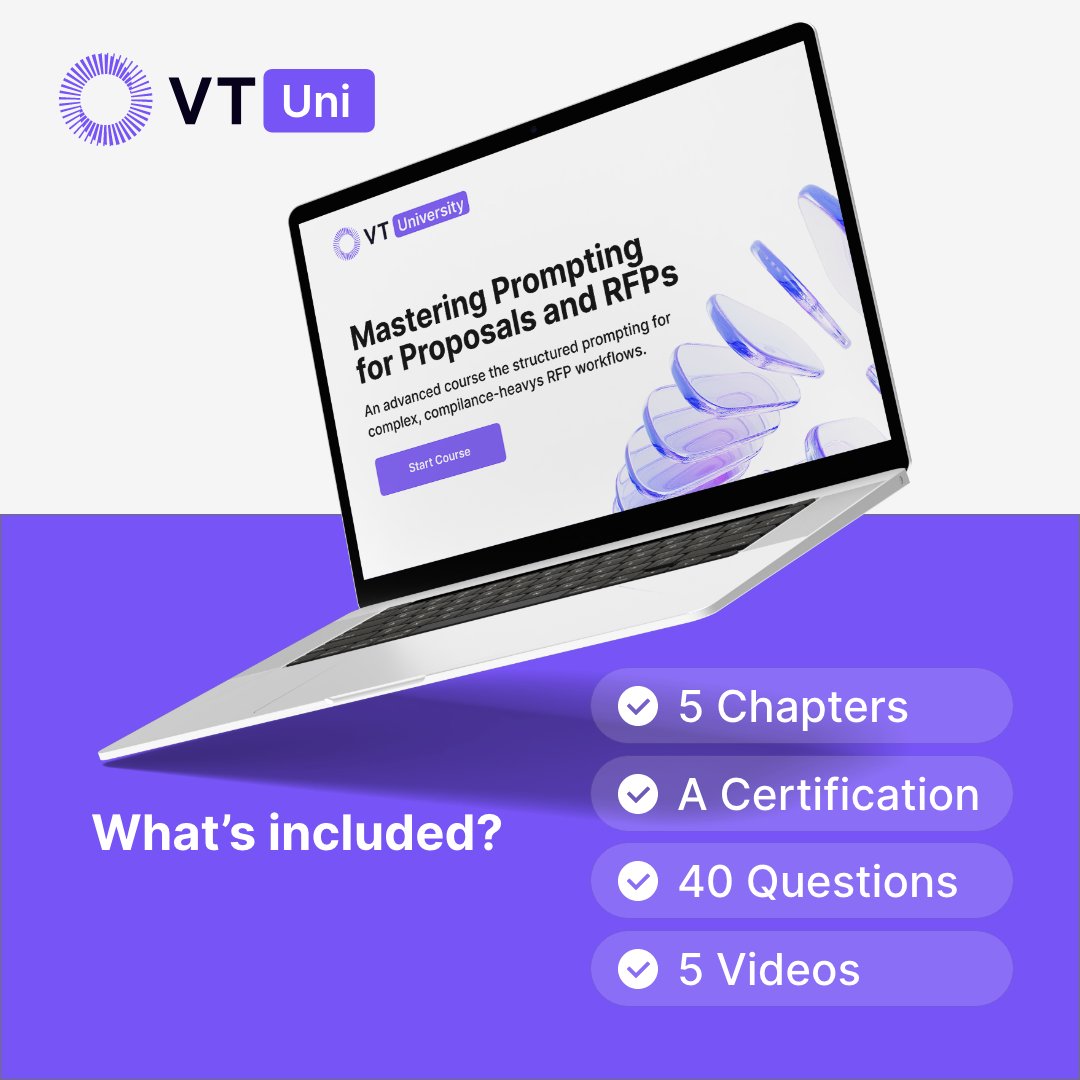 VisibleThread's tweet image. Stop wasting time on trial-and-error prompts. ⤵️

🎓 Start your journey to certification today: eu1.hubs.ly/H0s99Fq0

Best of all? It’s 100% FREE.

#VTUniversity #GovCon #GovernmentContracting #ProposalManagement #RFPPrompting
