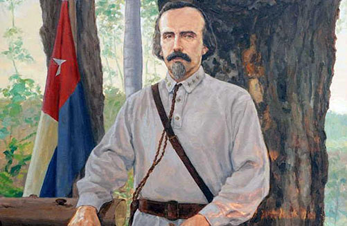 Conmemoramos #Hoy, el aniversario 152 de la partida a la inmortalidad de Céspedes, el Padre de la Patria, paradigma de humildad, cuyo ideario  fue la base de la tesis cubana de la revolución social única, continuada por #Martí y  #FidelCastro. #CubaEstáFirme