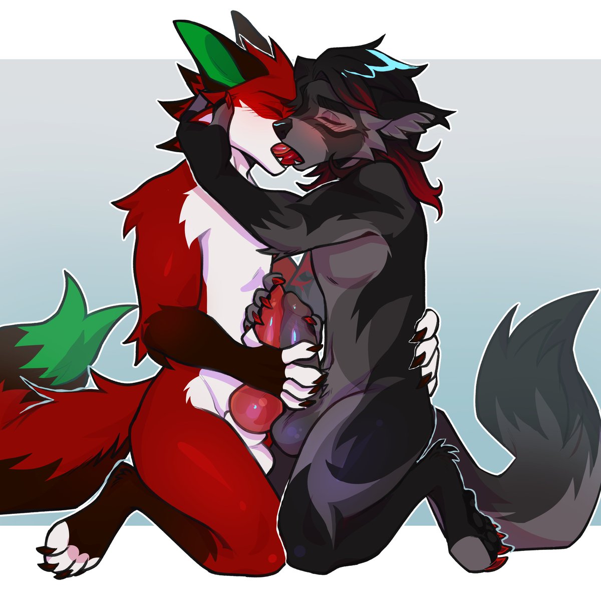 Vic_Johansen's tweet photo. No words are necessary when people want the same thing.

Artist: @p34rq
With: Me + @Bad__Dracula 
#NSFW #Yiff #yaoi #gay #Yiffing #YiffGay #Furryporn #Furry #gfur https://t.co/ZPh9u1lA9L