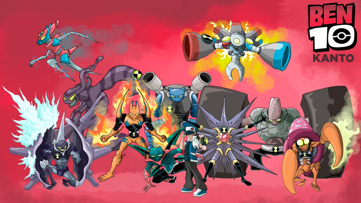 Obriiigada's tweet photo. Finished Project, heres a final montage with the playlist of the 10 #aliens inspired by #kanto #pokemon

Reminding you all that i made these arts back in 2022 and never had post them, i just thought the concept was good enought to post now.

Happy #pokémonday &amp; #ben10dynamite https://t.co/RyNW1z1HyW