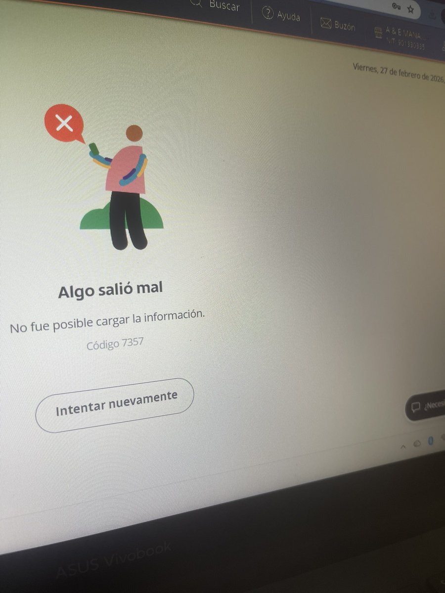 esarangolili's tweet photo. NO son solo fallas del  fin de semana  @Bancolombia @sicsuper  algo salió mal hoy amanecimos. Viernes 27 Asi … quien responde ?
@Bancolombia_Inv https://t.co/FmWZcgWCaN
