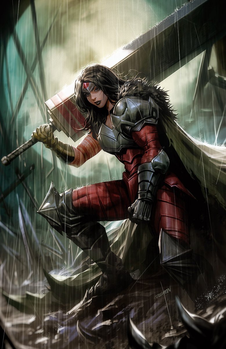 derrickchewart's tweet photo. My variant cover for Dc comics Absolute Wonder Woman issue 16, inspired by Berserk! https://t.co/zaJihHjpQg