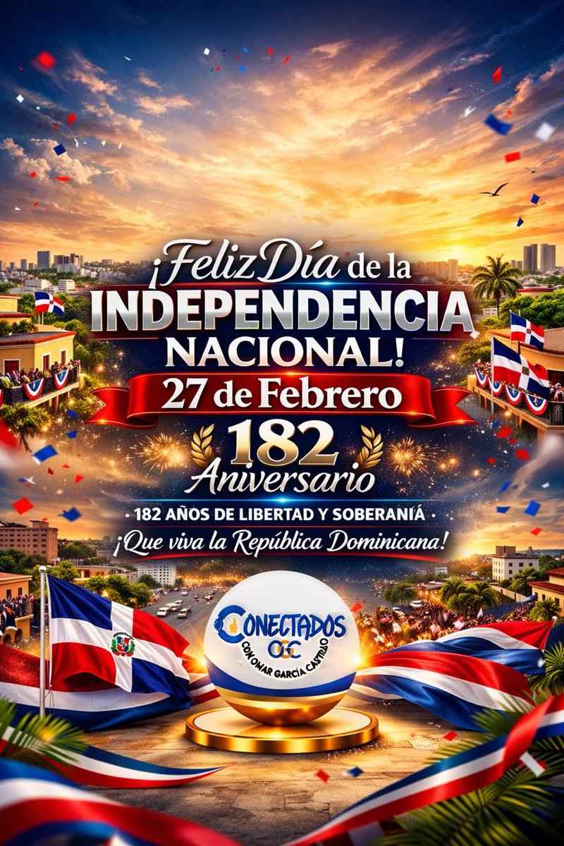 LicOmarGarciaC's tweet photo. Hoy celebramos con orgullo el 182 aniversario de nuestra Independencia Nacional.
Una vez más reafirmamos el compromiso con una salud más justa, accesible y transparente para todos.

¡Que viva la República Dominicana!

#IndependenciaNacional #27DeFebrero #SNS #SaludPública 🇩🇴 https://t.co/XKeBfjLQ50