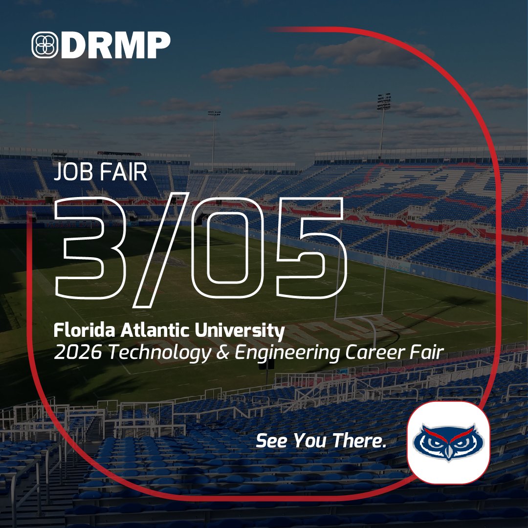 DRMPInc's tweet photo. Calling all Owls! 🦉 Come meet our team and discover your next career move at @FloridaAtlantic's Technology and Engineering Career Fair.

📅https://t.co/tTPYQlkubH

#CareersAtDRMP #LifeAtDRMP #DesignWithDRMP #SurveyWithDRMP #DRMPDifference https://t.co/0PCs1U6cF6