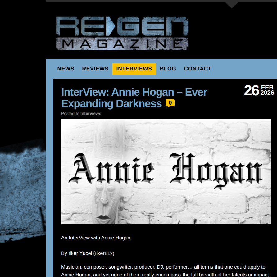 Anni61Hogan's tweet photo. New long interview up with ReGen magazine 
thanks to Ilker Yücel 
#linkinbio #downwards #boomkat https://t.co/QXCyJghFaZ