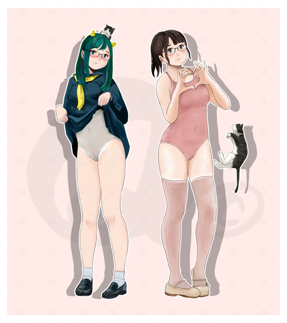 #今月かいた絵を晒そう 
⬅️節分の👹
➡️バレンタインの❤ 