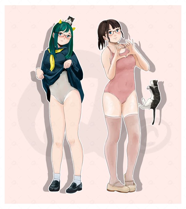 #今月かいた絵を晒そう 
⬅️節分の👹
➡️バレンタインの❤ 