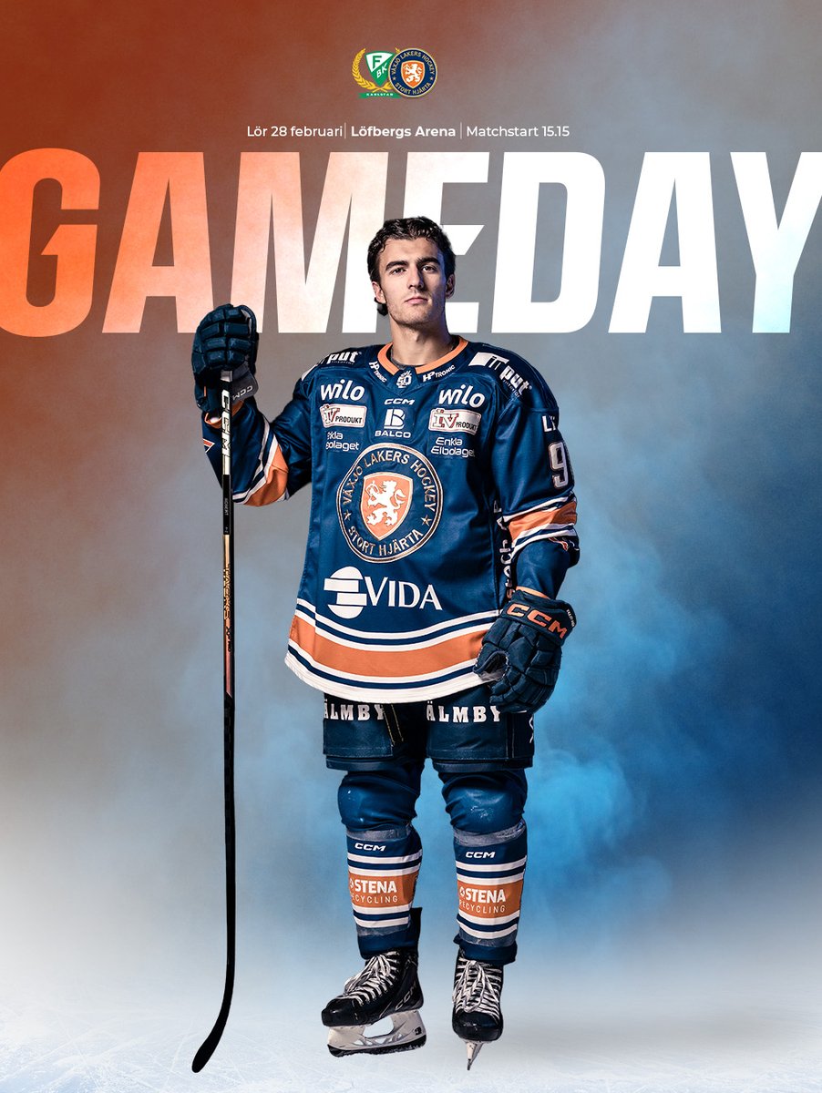 VLHlive's tweet photo. GAMEDAY 🔥
🆚 Färjestad BK
📍 Löfbergs Arena
🏒 15:15
💻 TV4 Play https://t.co/jCws1DDOJ5