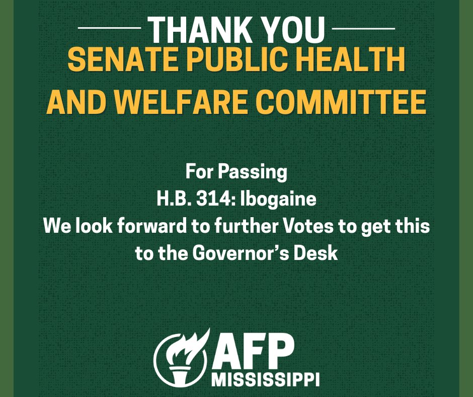 Information gained from trials will be used to inform FDA approval of ibogaine for such treatments as substance use disorder and mental health conditions. We believe patients and doctors should have access to every treatment because every body is different. #MSleg <a href="/Sam4District14/">Sam J. Creekmore IV</a>