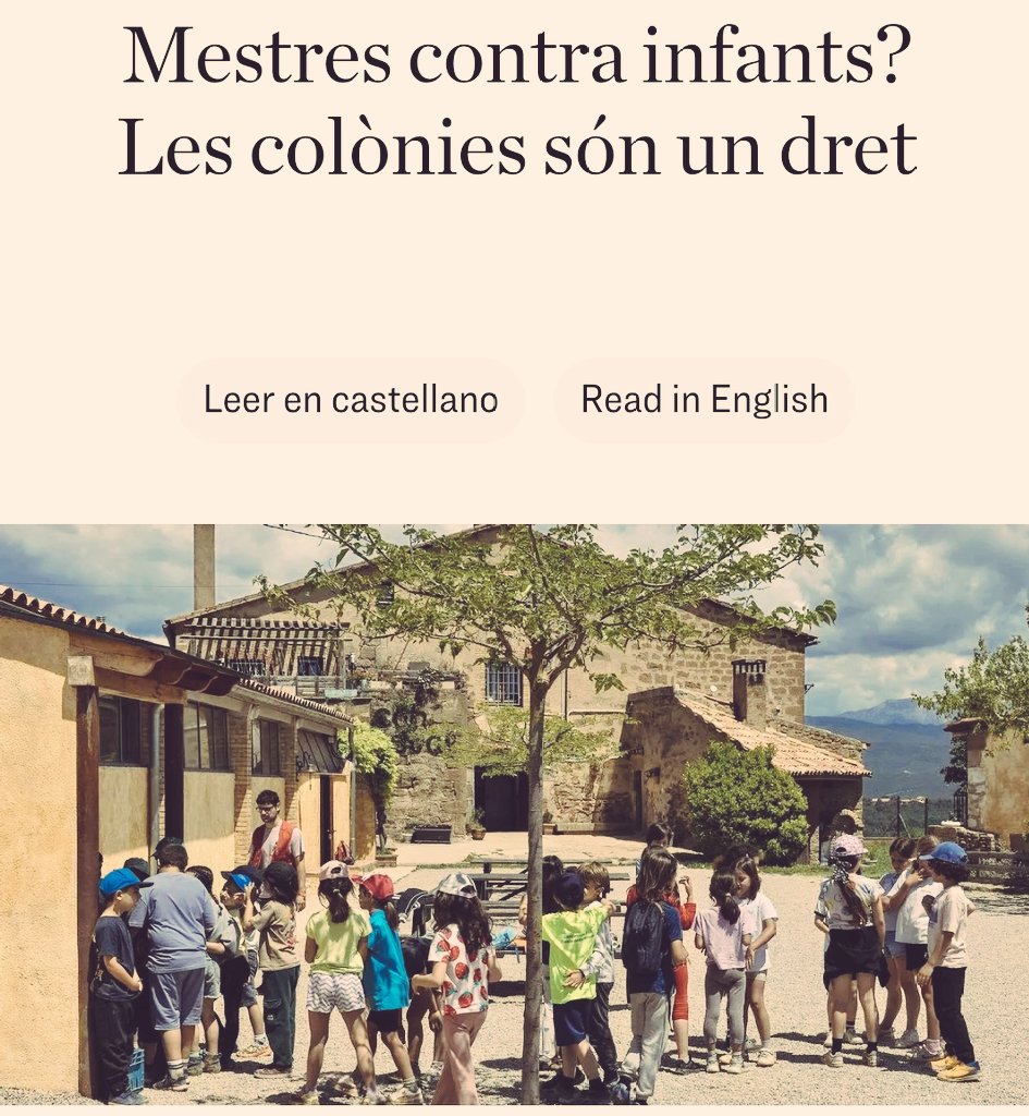 joanms314's tweet photo. Som mestres:
•no hi ha mesures de pressió que no afectin els nens.
•no cobrem ni un euro per passar dies fora de casa.
•no és mestres contra infants, és administració contra mestres i infants.
•que siguin útils i/o convenients no les converteixen en un dret. https://t.co/aawmfBe9kd