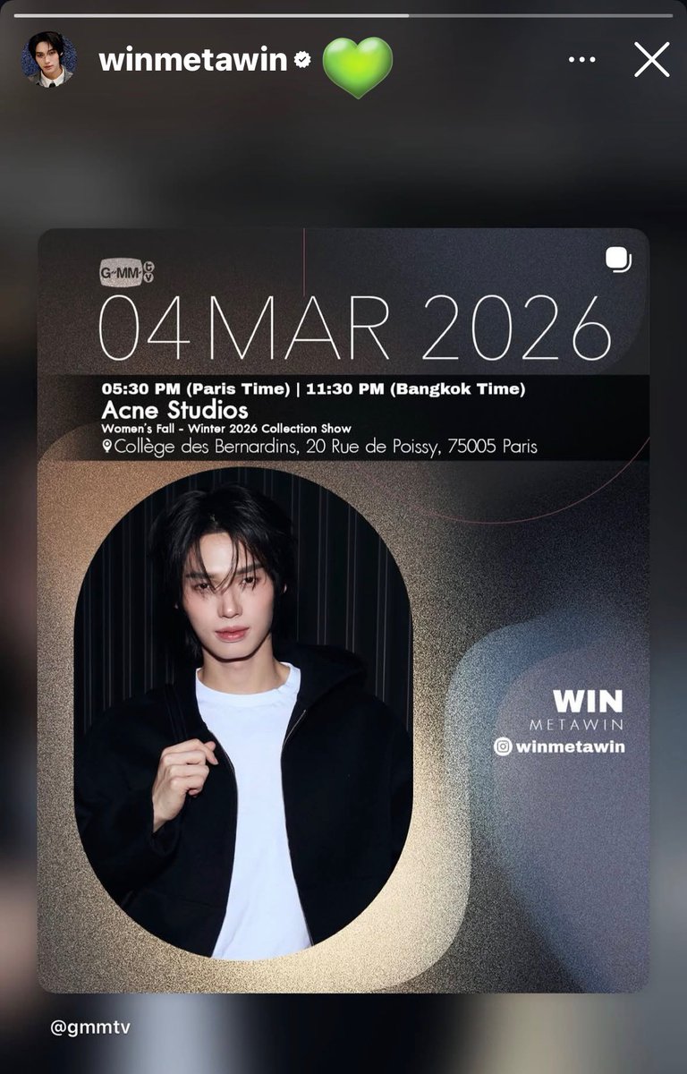 ถ้าคุณเชื่อ มันจะเป็นจริง ☺️🇫🇷 ใช่ป่ะคะ พี่ <a href="/winmetawin/">Winmetawin</a> 💚

#winmetawin