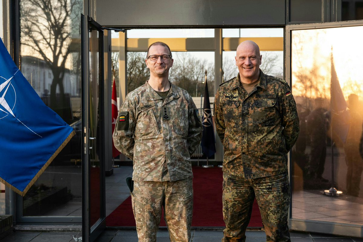 NATO_PASCAD's tweet photo. Today, #DGIMS LTG Remigijus Baltrėnas visited @NATOJFCBS. 

Discussions focused in particular on strengthening NATO’s #security on the Eastern Flank and NATO’s largest military exercise this year #SteadfastDart26.

Read more 👉 https://t.co/6FwDWsNMBc

#StrongerTogether #WeAreNATO