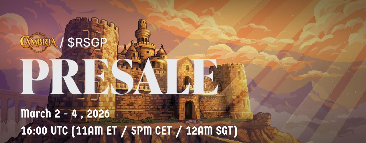 👉Cambria’s Presale ( $RSGP ) Could Be One of the Bigger Ones This Cycle

Cambria already plays into what a lot of gamers are into: risk + competition + real stakes. 

It’s the same reason people stay hooked on poker, betting, and sweaty PvP games.

The thesis they’re pushing is