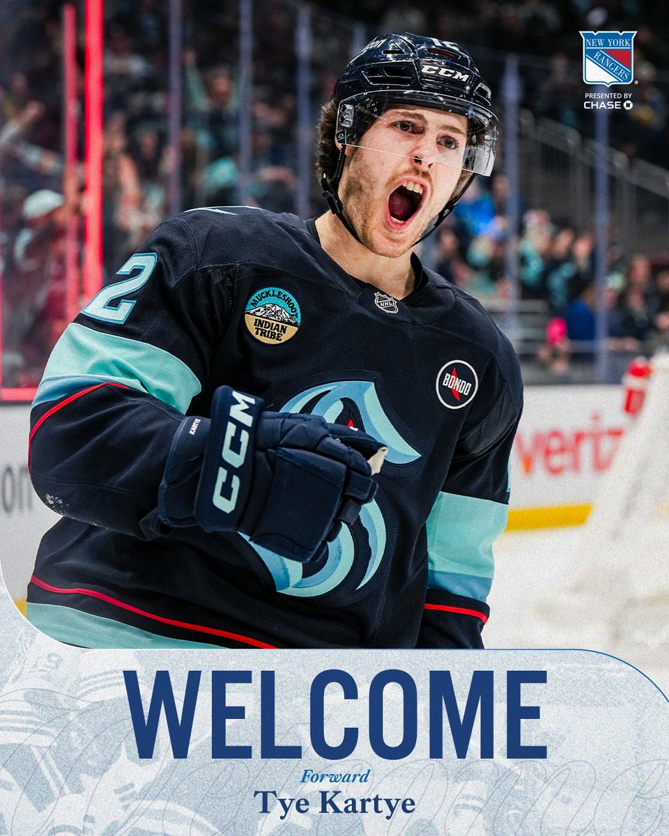 OFFICIAL: The #NYR have claimed forward Tye Kartye off of waivers.

Welcome to New York, Tye!