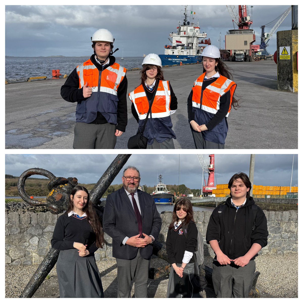 Our TY Media students Eryk, Chloe &amp; Malgorzata were on location today at Shannon Foynes Port 🎬🌊

They met Jerry Hallissey, Head of Business Development, to discuss the port all part of the Shannon Foynes Port Company COMPASS
More Pics
instagram.com/p/DVRXNcuDXr6/…